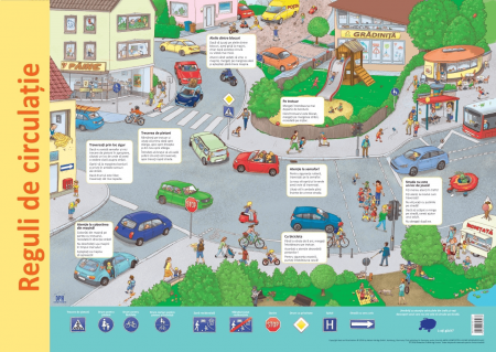 Carti educative - Plansa - Reguli de circulatie, DPH, 4-5 ani +