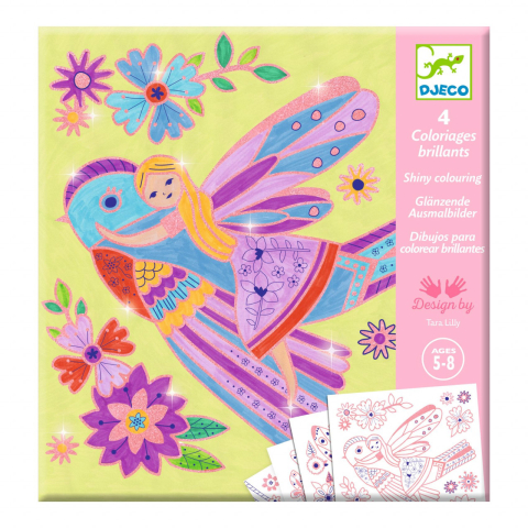 Jucarii copii 8-9 ani - Planse de colorat Fapturi inaripate, Djeco
