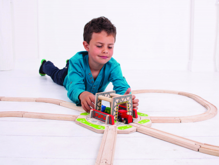 Platforma industriala rotativa, BIGJIGS Toys, 2-3 ani + [5]