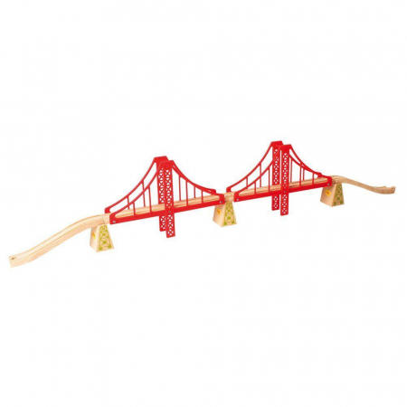 Masinute si trenulete - Pod dublu suspendat, BIGJIGS Toys, 2-3 ani +