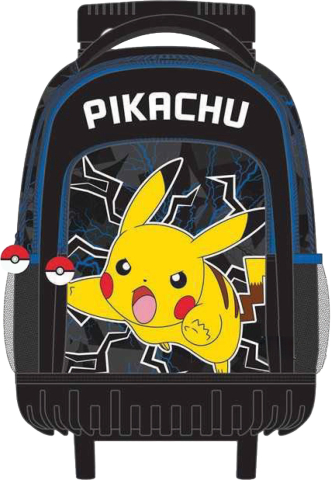 POKEMON Ghiozdan scolar tip troller, 3 compartimente plus buzunar lateral 43x33x20.5 cm, 27l [1]