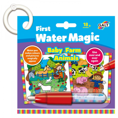 Carti pentru copii - Prima mea carticica Water Magic - Animalutele de la ferma, Galt, 1-2 ani +