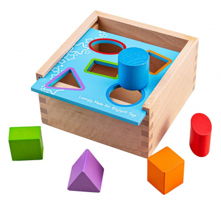Jucarii de sortare - Prima mea cutie de sortat, BIGJIGS Toys, 1-2 ani +