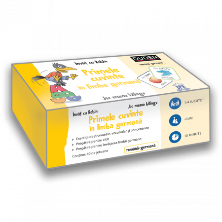 Carti pentru copii - Primele cuvinte in limba germana - Invat cu Robin, DPH, 4-5 ani +