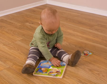 Primul meu puzzle - 4 mijloace de transport, BIGJIGS Toys, 1-2 ani + [1]