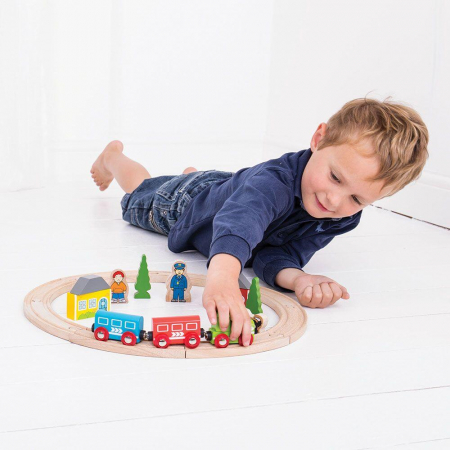 Primul meu tren - set, BIGJIGS Toys, 2-3 ani + [4]