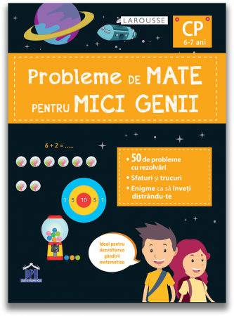 Carti pentru copii - Probleme de mate pentru mici genii - clasa pregătitoare, DPH, 6-7 ani +