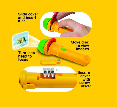 Proiector tip lanterna - Animale salbatice, Brainstorm, 2-3 ani + [3]