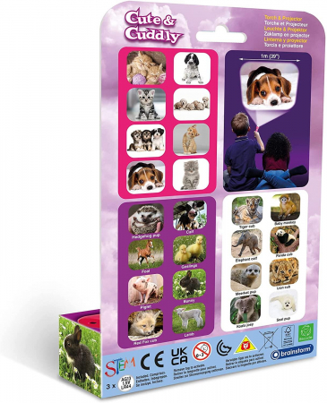 Proiector tip lanterna - Animalute simpatice, Brainstorm, 2-3 ani + [1]