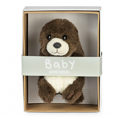 Plusuri - Pui de Vidra 17 cm in cutie - Jucarie de plus Living Nature