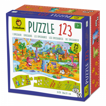 Puzzle 123 - Dinozauri, 25 piese, Ludattica, + 3 ani [1]