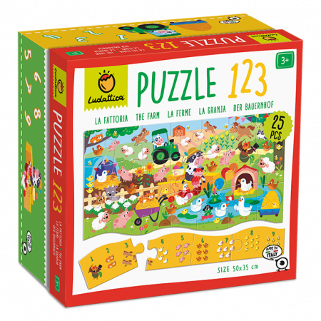Vârsta - Puzzle 123 - Ferma, Ludattica, 3 ani+