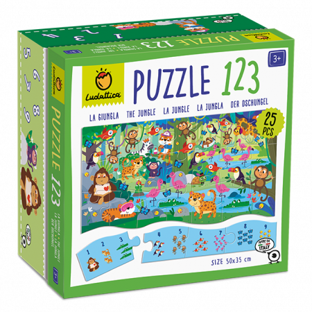 Vârsta - Puzzle 123 - Jungla, Ludattica, 3 ani+