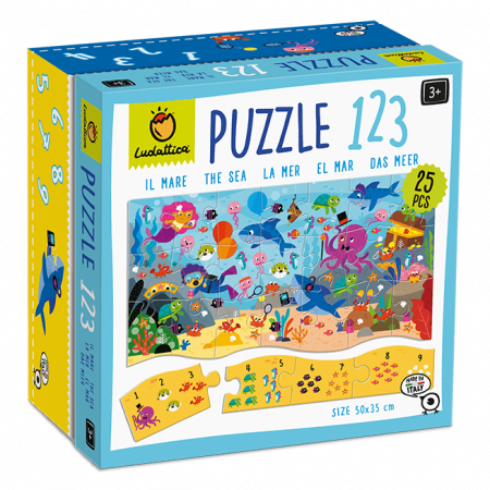 Jucarii gradinita si scoala - Puzzle 123 - Marea, Ludattica, 3 ani+, 25 piese