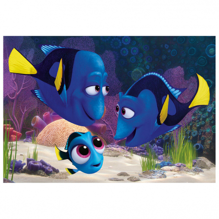 Jucarii copii 4-5 ani - Puzzle 2 in 1 - Gasirea lui Dory (77 piese), Dino, 4-5 ani +