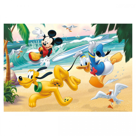 Puzzle 2 in 1 - Mickey campionul (77 piese), Dino, 4-5 ani + [2]