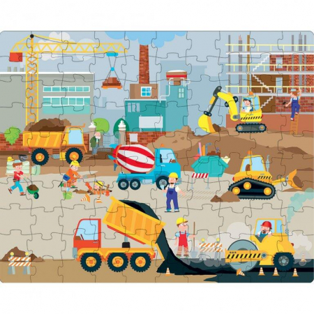 Puzzle (30 piese) cu carte - Vehicule, Sassi, 2-3 ani + [2]