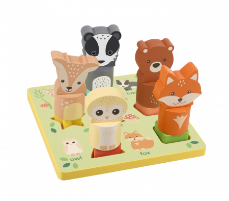 Puzzle - Puzzle 3D cu animale, Orange Tree Toys