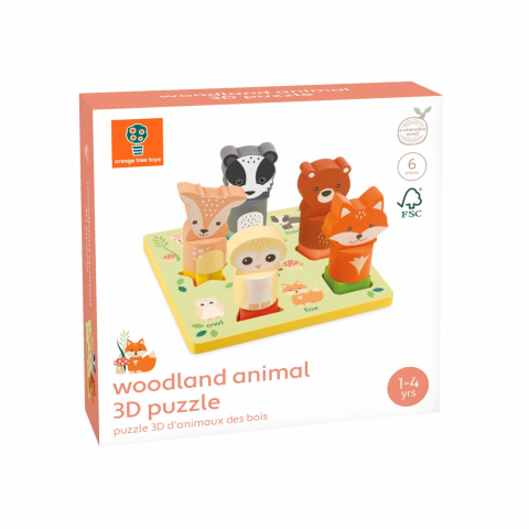 Puzzle 3D cu animale, Orange Tree Toys [4]