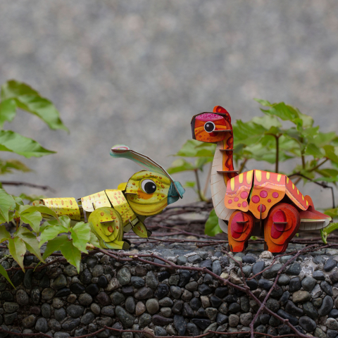 Puzzle 3D cu sunete - Brachiosaurus, Build  n  Sound [6]