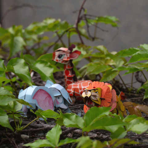 Puzzle 3D cu sunete - Girafa, Build  n  Sound [6]