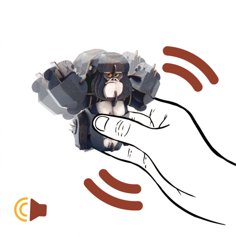 Puzzle 3D cu sunete - Gorila, Build  n  Sound [4]