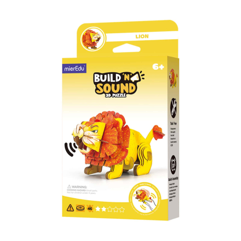 Jucarii si jocuri copii - Puzzle 3D cu sunete - Leu, Build  n  Sound