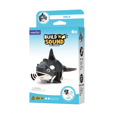 Jucarii si jocuri copii - Puzzle 3D cu sunete - Orca, Build  n  Sound