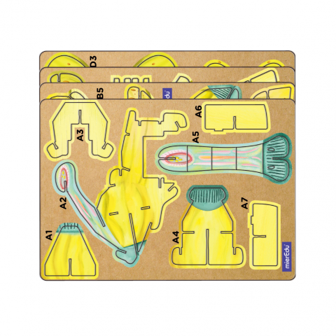 Puzzle 3D cu sunete - Parasaurolophus, Build  n  Sound [3]