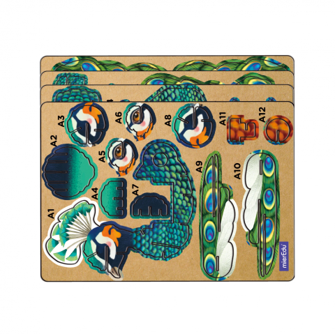 Puzzle 3D cu sunete - Paun, Build  n  Sound [2]