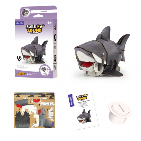 Puzzle 3D cu sunete - Rechin, Build  n  Sound [3]