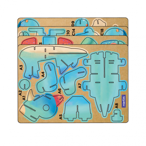 Puzzle 3D cu sunete - Triceratops, Build  n  Sound [3]