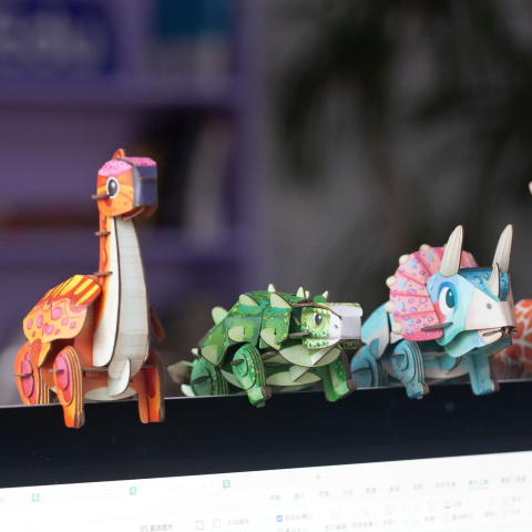 Puzzle 3D cu sunete - Triceratops, Build  n  Sound [4]