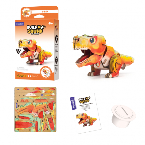 Puzzle 3D cu sunete - Tyrannosaurus Rex, Build  n  Sound [1]