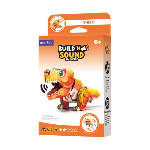 Jucarii si jocuri copii - Puzzle 3D cu sunete - Tyrannosaurus Rex, Build  n  Sound