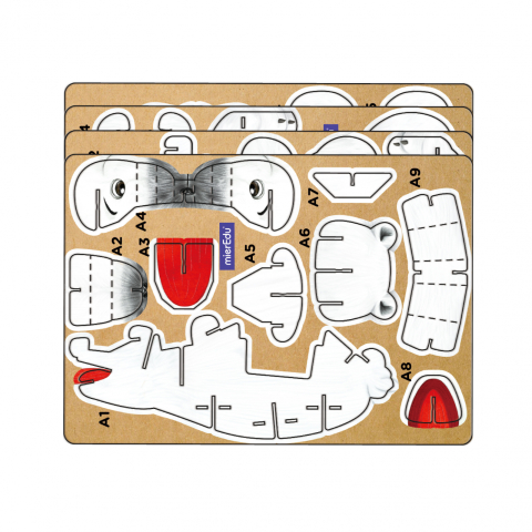 Puzzle 3D cu sunete - Urs polar, Build  n  Sound [2]
