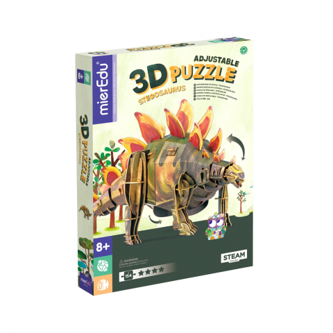 Jucarii si jocuri copii - Puzzle 3D reglabil - STEGOSAURUS (deluxe)