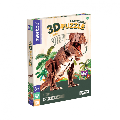 Jucarii si jocuri copii - Puzzle 3D reglabil - TYRANNOSAURUS REX (deluxe)