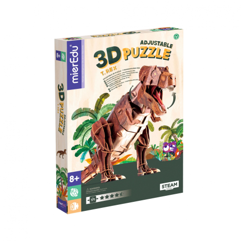 Jucarii si jocuri copii - Puzzle 3D reglabil - TYRANNOSAURUS REX (deluxe)