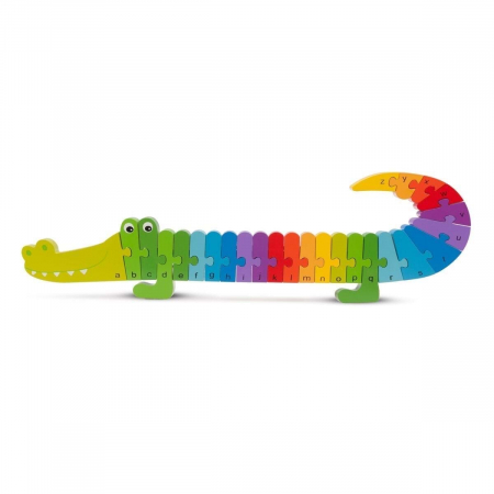 Puzzle Alfabet - Crocodil, New Classic Toys, 1-2 ani + [1]