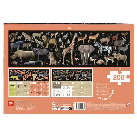 Puzzle Animale in Pericol - Savana, 200 piese [1]