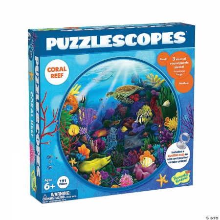 Puzzle - Puzzle circular Reciful de corali,  Peaceable Kingdom, + 6 ani