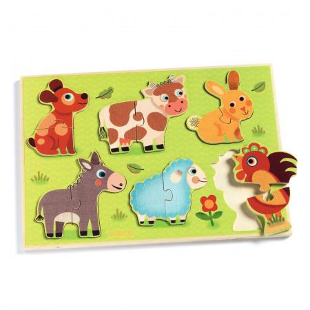 Jucarii bebelusi - Puzzle Coucou Djeco, 1-2 ani +