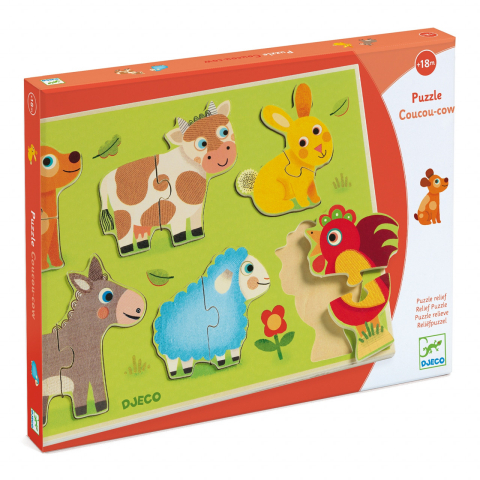 Puzzle Coucou Djeco, 1-2 ani + [0]