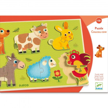 Puzzle Coucou Djeco, 1-2 ani + [1]