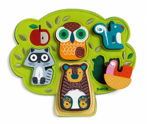Puzzle cu animale Oski, Djeco, 1-2 ani + [2]
