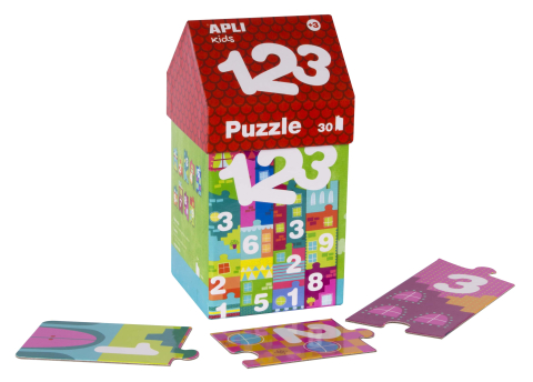 Puzzle cu Cifre - construieste zgarie-nori, 40 piese, Apli Kids, +5 ani [5]