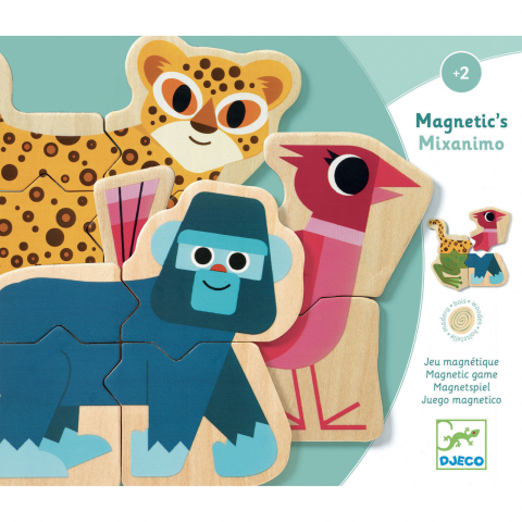 Puzzle cu magneti Djeco Mixanimo, 2-3 ani + [1]