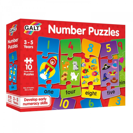 Puzzle cu numere (3 piese), Galt, 2-3 ani + [2]