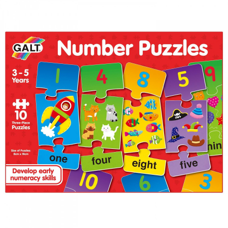 Vârsta - Puzzle cu numere (3 piese), Galt, 2-3 ani +